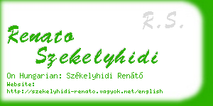 renato szekelyhidi business card
