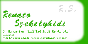 renato szekelyhidi business card